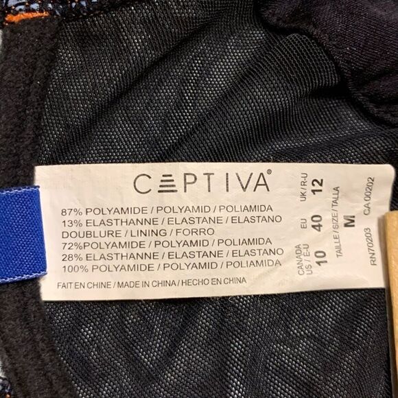 Captiva Blue Underwire Bikini Top M Denim Bra - Picture 13 of 13